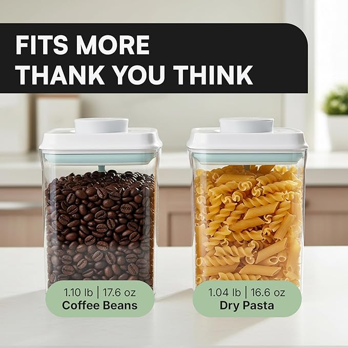 Bop Top Airtight Food Storage Containers | Pop-Top Lid | 6 Cups / 50 Oz | kitchen canister set, for flour, sugar, snacks, pasta, baking