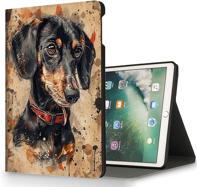 for Samsung Galaxy Tab A8 10.5 Inch 2022 Model X200/X205/X207 Tablet Case,Auto Wake/Sleep,Adjustable Stand Protective Cover - Corgi Starry Night