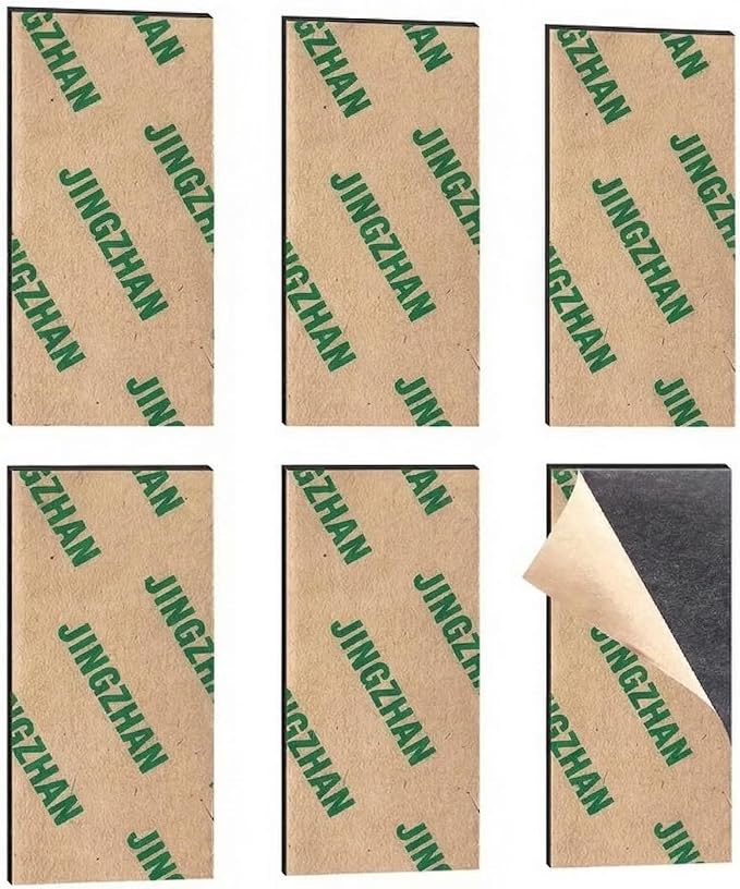 Magnetic Tape 2x4 Inch 6 Pack, Strong Adhesive Magnets for Crafts | Rustproof SmFeN Heavy Duty Magnetic Strip with Strong Adhesive Backing, Magnet Strips Knife Tool Holder for Wall Organized