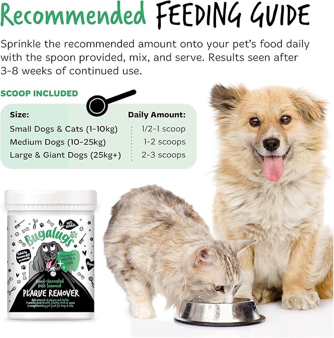 Plaque Off Remover For Dog 70g Teeth Bad Breath 100% Natural | Plaque Off Dogs No Need For Dog Toothbrush or Dog Toothpaste | Remove Dog Bad Breath Plaque Remover For Dogs Cats (70g)