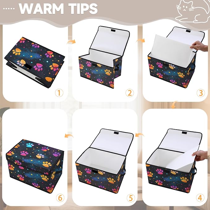 Stackable Clothes Storage Bins with Lids 3 Pack | Closet Organizers Fabric Box for Home and Office,Blanket Clothes Organizers,Under Bed Storage Containers