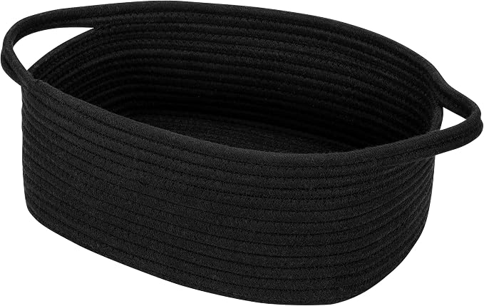 Black Basket for Gifts Cute Baby Gift Baskets Empty 13.7"x10"x5" Decorative Storage for Organizing Shelves Closet Baby Nursery Basket Bin Toy Storage tote Organizer