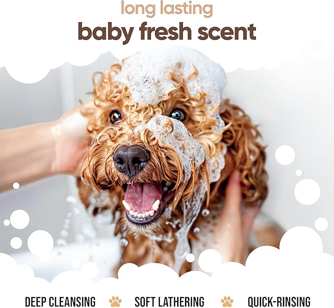 Buddycare Vanilla & Shea Butter Dog Shampoo - (16.90oz) Itch Relief & Dog Shampoo Sensitive Skin Care, Dog Shampoo and Conditioner, Premium Dog Grooming Supplies for All Breeds