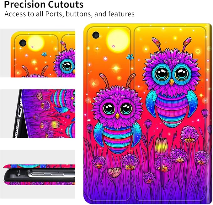 Case for Samsung Galaxy Tab A8 10.5" 2022 Model (SM-X200/X205/X207) | Slim Leather Smart Cover with Multi-Angle Anti-Slip Stand [Auto Wake/Sleep] Shell for Women Men - Honey Sunset