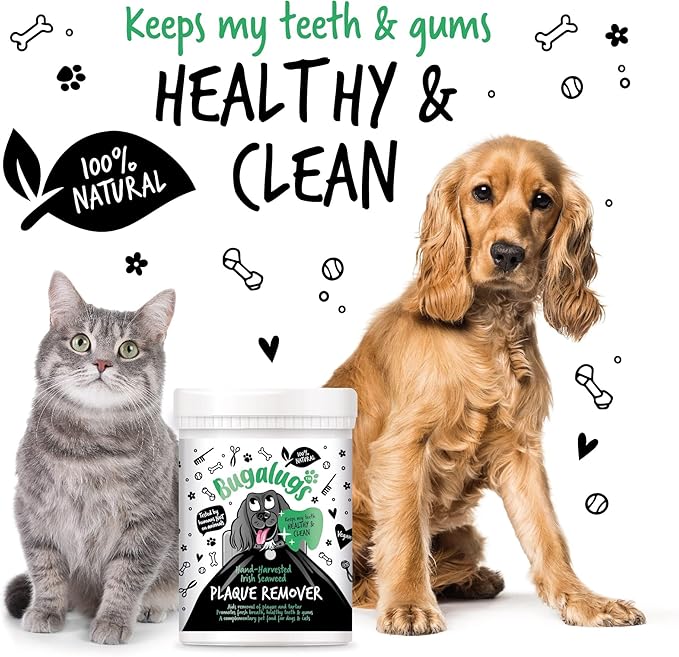 Plaque Off Remover For Dog 70g Teeth Bad Breath 100% Natural | Plaque Off Dogs No Need For Dog Toothbrush or Dog Toothpaste | Remove Dog Bad Breath Plaque Remover For Dogs Cats (70g)