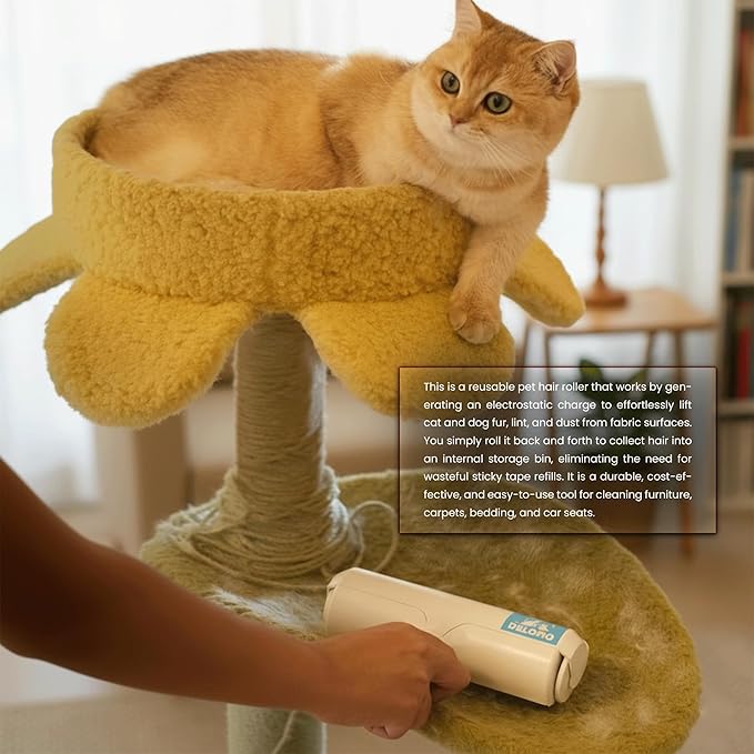 Pet Hair Remover Roller for Dogs & Cats – Reusable Fur & Lint Remover Tool with Easy-Grip Handle, Durable Plastic, Ideal for Furniture, Carpets & Clothes