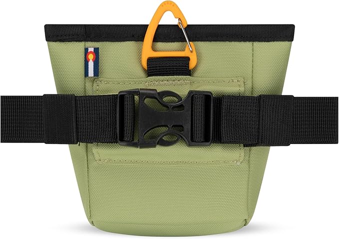 OllyDog, Goodie Treat Bag, Dog Treat Training Pouch | Magnetic Closure | 3 Ways to Wear | Hands-Free Waist Belt | Water-Resistant Recycled Vegan Fabric (Palm)