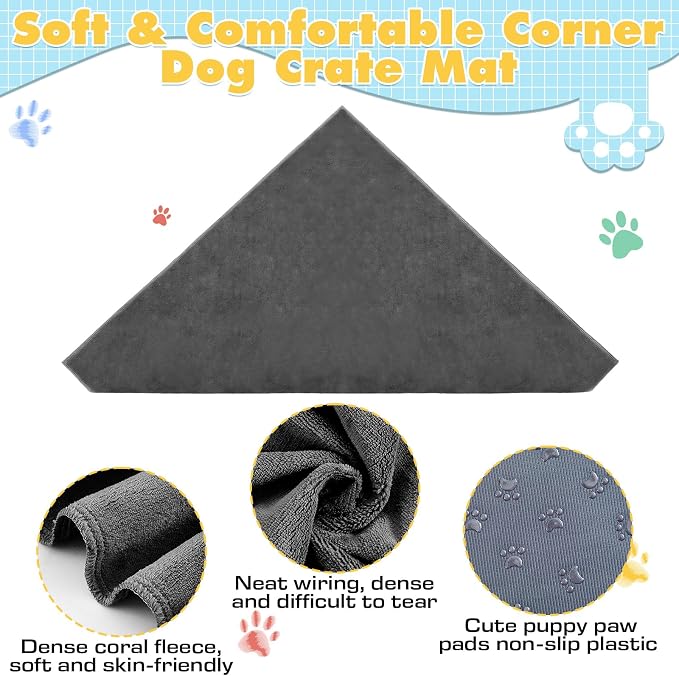 Fanfanwin 67 Inch Large Waterproof Dog Crate Mat, Pet Plush Blanket for Extra Large Dogs, Non-Slip Crate Liner, Machine Washable(Only Mat)