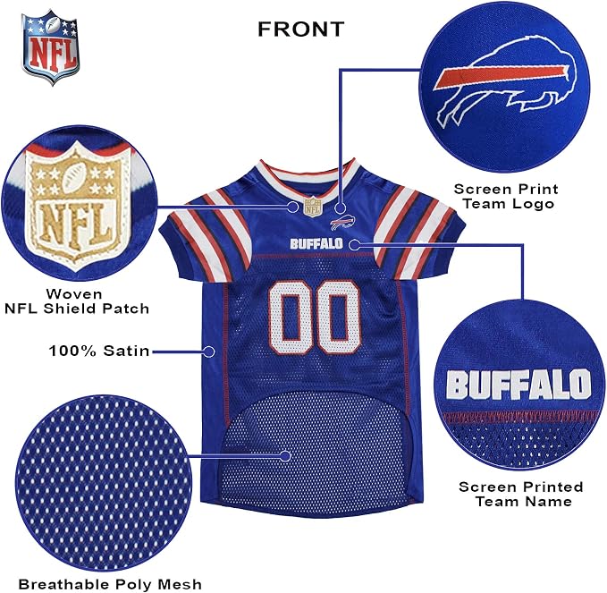 NFL BUFFALO BILLS DOG Jersey, Large