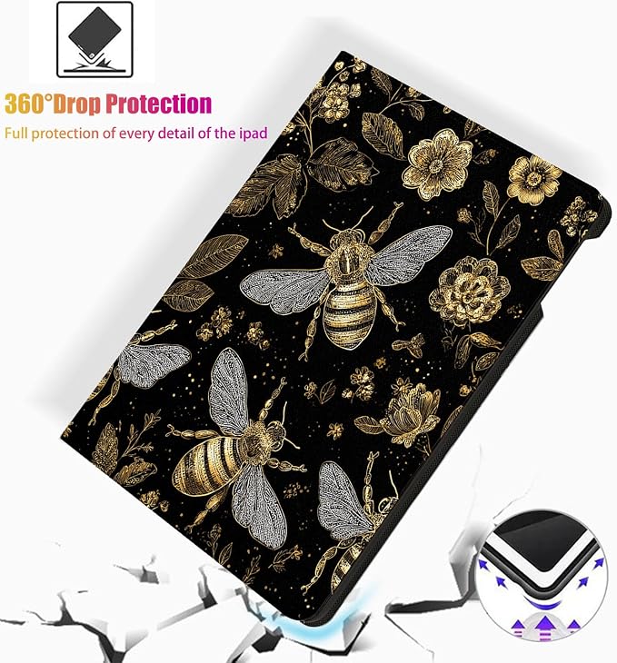 for Samsung Galaxy Tab A 10.1 2019 Model T510/T515/T517 Tablet Case,Auto Wake/Sleep,Adjustable Stand Protective Cover - Anchor Floral