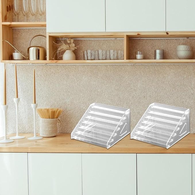 Clear Closure Card Stand Desktop Organizers Portable Document Display Rack for Workplace Study Room PET Card Shelf