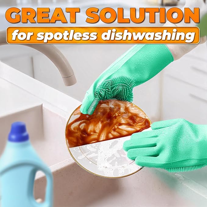 Cat & Dog Shampoo Gloves with 3000 Soft Bristles | 2-in-1 Dog Bath Gloves for Massage, Grooming & Clean Wet or Dry