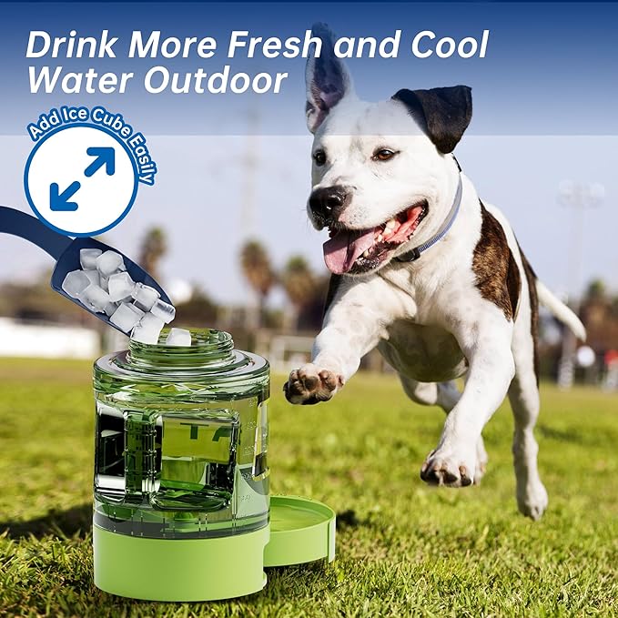 77oz Dog Water Dispenser, 2.2L Large Portable Dog Water Bottle with Pull-Out Drinking Bowl, BPA Free Leak-Proof Pet Travel Water Container for Camping, Hiking, Beach, Car Travel Essentials