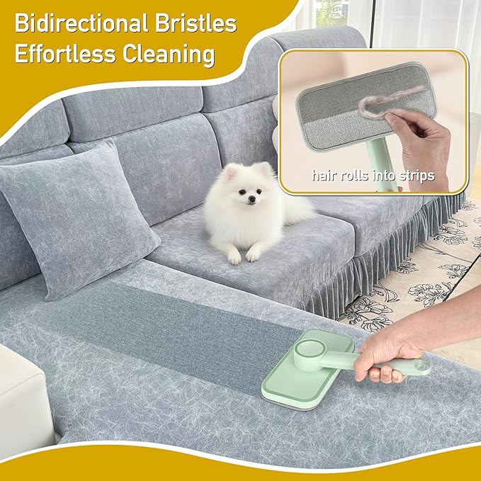 Rundik Pet Hair Remover – Reusable Lint Remover for Dog and Cat Hair Electrostatic Lint Brush Magic Pet Hair Removal Tool for Clothes, Couch, Carpet, Car, Rugs, Bedding, Fabric Furniture