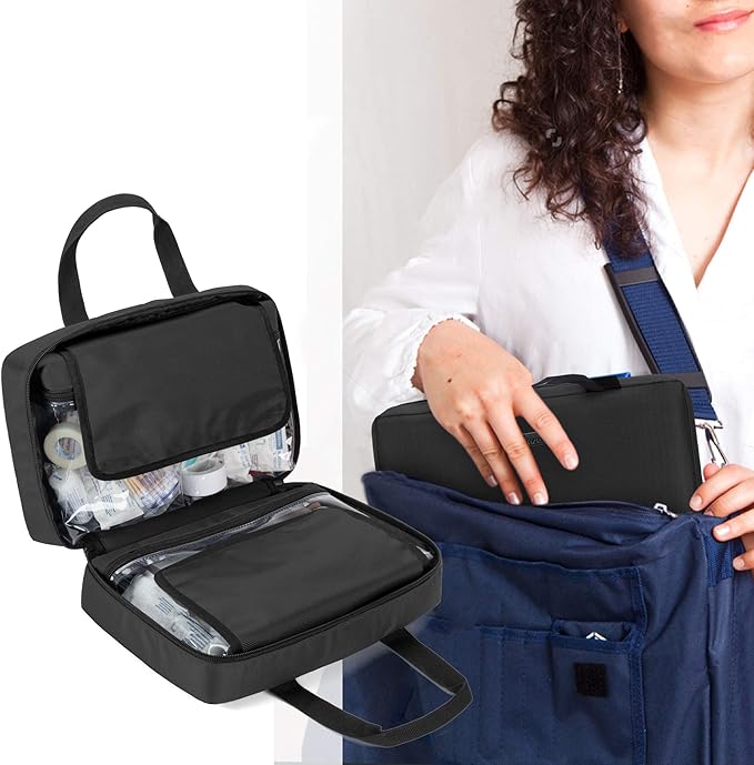 Trunab Small First Aid Kit Bag Empty Portable Emergency Kits Trauma Bag | Medical Pouch Ideal for Car, Home, Camping and Hiking,Bag Only