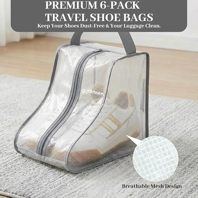 6Pack Portable Boots Bag for Cowboy Boots Short Boot Storage Bags, Waterproof Cowboy Boot Travel Bag, Clear Boot Storage Bags for Dustproof, Suitable for Home Storage and Outdoor Travel Enthusiasts