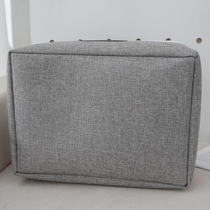 Custom Name Pet Dog Toys Basket/Bin, Paw Custom Personalized Logo Cat Clothes Box Accessories Organize Storage Bin, 4 Patterns Round Paw, Classic Paw, Heart or Name Only (Khaki)