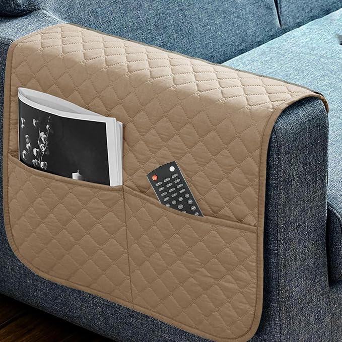 Recliner Side Pocket Storage Multifunctional, Comfortable, Anti-Slip, | Recliner Arm Protector for Books Tablet Phone TV Remote Cellphone Book Phones Pets Chocolate Remote Control Snack