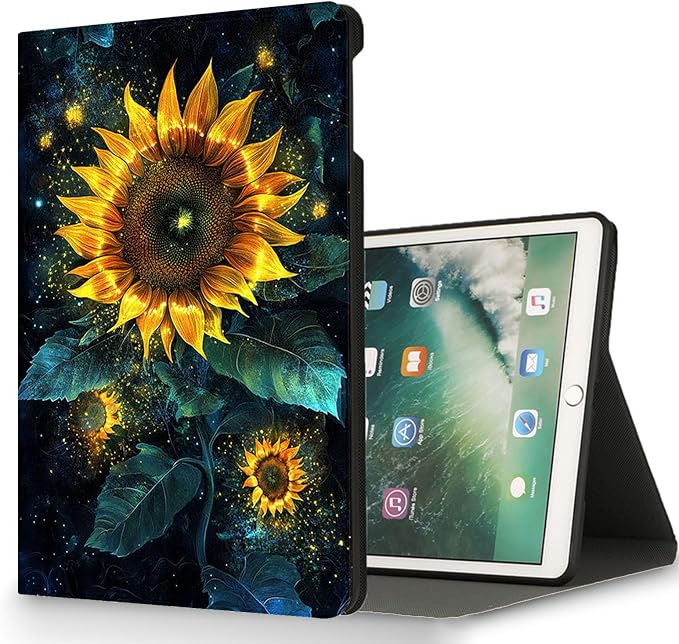 for Microsoft Surface Go 4/3/2/1-10.5" 2021 Tablet Case,Auto Wake/Sleep,Adjustable Stand Protective Cover - Starry Sunflower