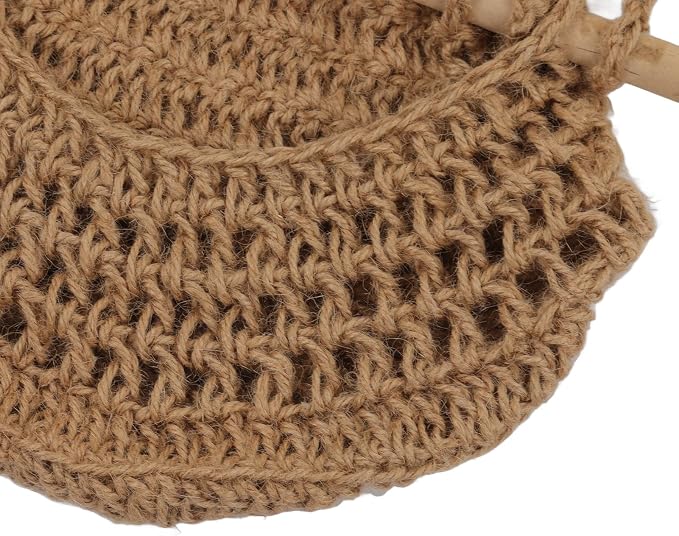 3 Tier Hanging Fruit Basket, Wall Mounted Hemp Rope and Wood Organizer, Handcrafted Over The Door Storage for Toys Pet Plush Dolls Kitchen Bathroom Living Room