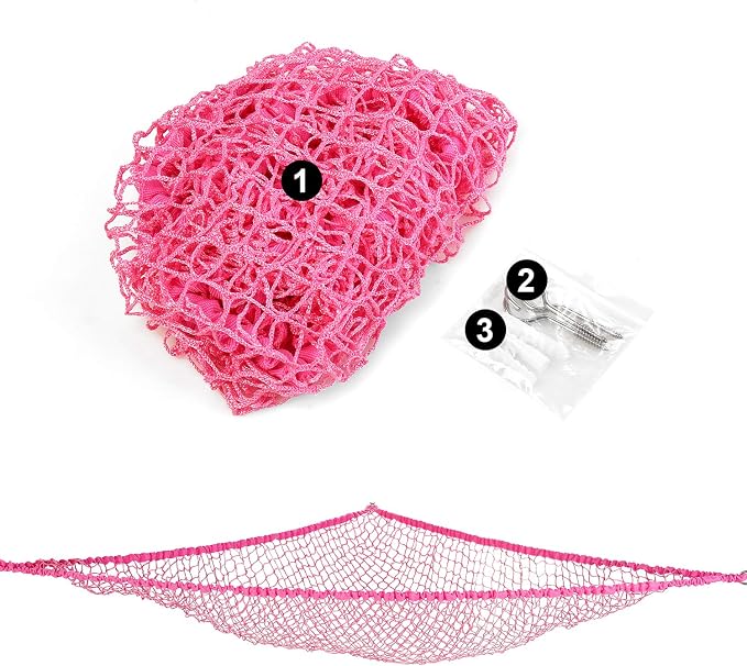 Toy Hammock for Stuffed Animals, Stuffed Animal Hammock Net Jumbo Plush Toy Storage Cornet Net 70" Wall Sling Large Teddy Bear Storage Organizer Pink
