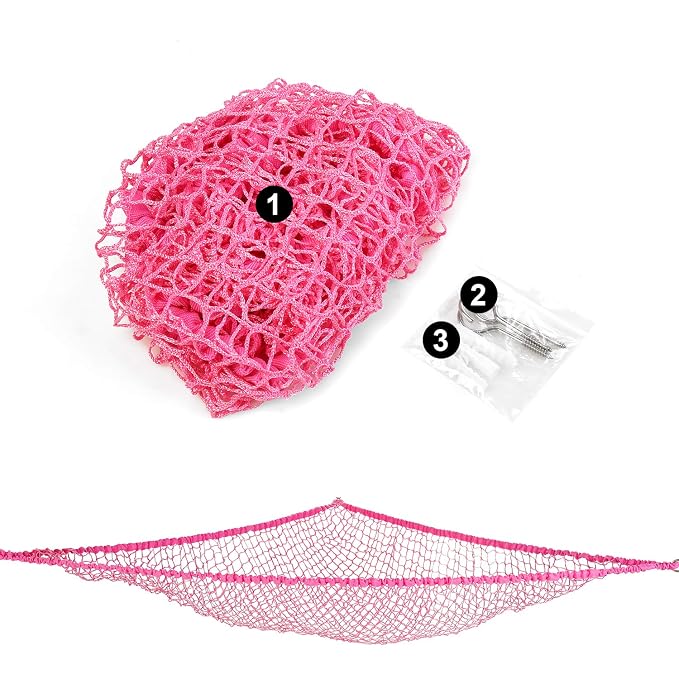 Toy Hammock, Stuffed Animals Hammock, Jumbo Toy Storage Net 83" Wall Sling Corner Extra Large Kids Children Mesh Toy Net Organizer (Pink, 83 Inch)