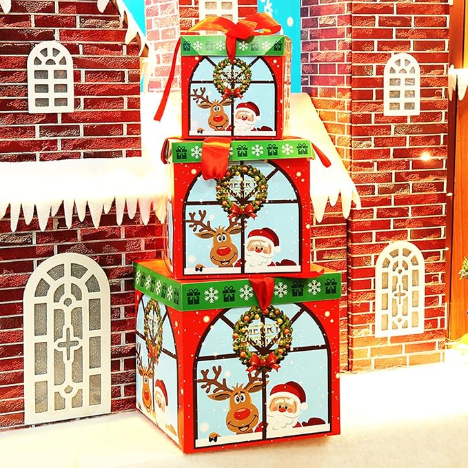 Foldable PVC Christmas Tree Base Box Holiday Decoration & Compact Storage Christmas Tree Gift Box
