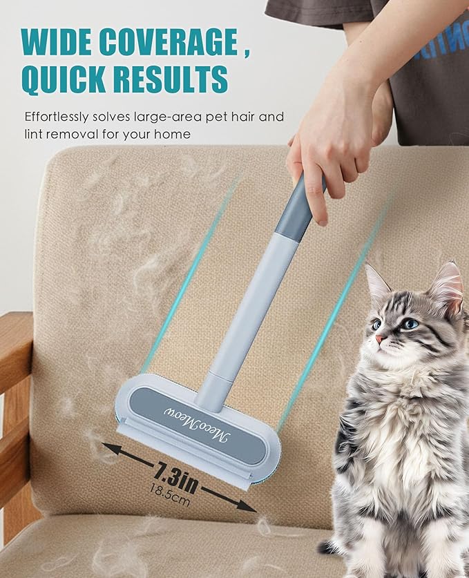 Pet Hair Removal Brush for Couch, Durable, Reusable, Washable Lint Cleaner for Dog and Cat Hair, Gentle on Furniture, Effective on Carpets, Clothing, Bedding-Simple
