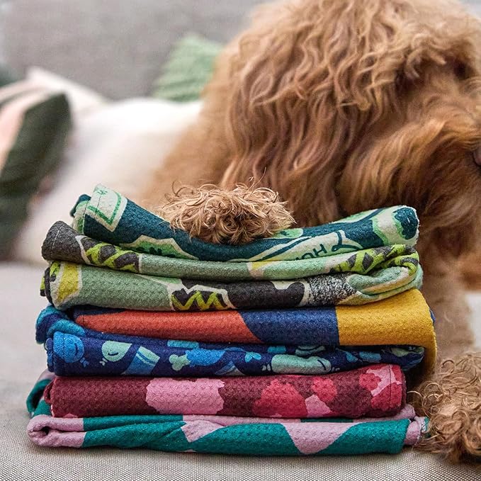 Dock & Bay Pet Towel - Super Absorbent & Quick Drying Dog Towels with Bag - 100% Recycled - Go Long, Medium (90x50cm, 35x19)