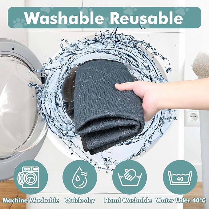 Persure Dog Cat Pet Playpen Puppy Crate Cage for Indoor Outdoor Travel | Nursing Rest Zone Recovering Pet Quarantine Room Portable Pop Up Easy to Set up lightweight Carrying Bag(Grey with Pad,Small)