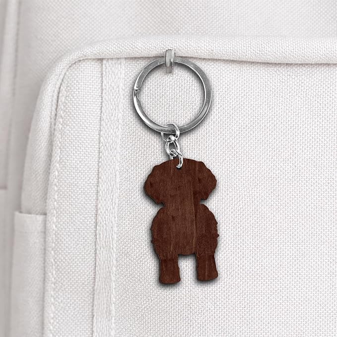 Golden Doodle Dog Leash Holder Wall Mount with Scrabble Letters, Wooden Dog Wall Hook Organizer, Pet Collar and Harness Hanger for Entryway, Key Hook Gift for Pet Lovers, Home Decoration PF297-39