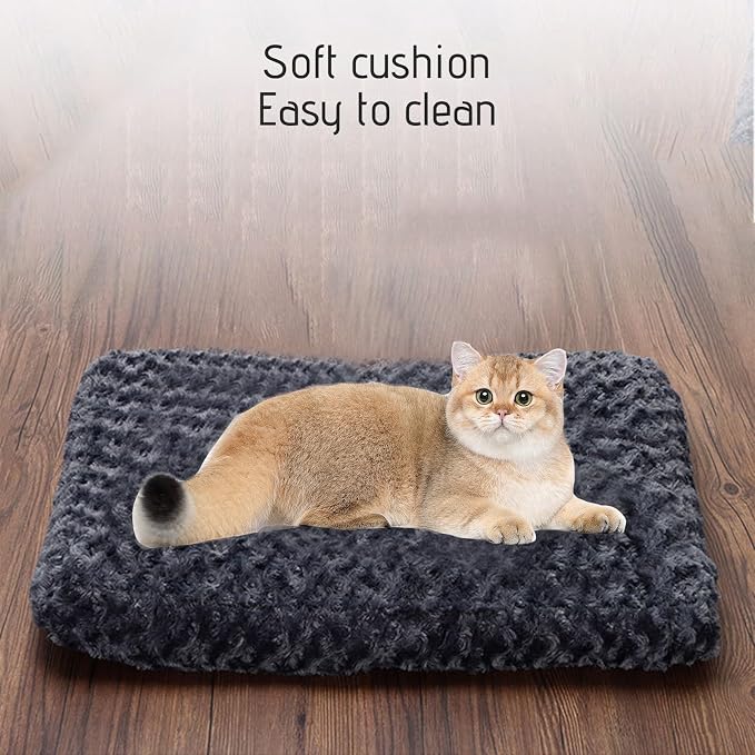 Thickened Dogs Cat Beds for Indoor Calming Dog Beds for Small Dogs Pet Bed Pet Bed Mat Washable Warm Dog Bed Cozy Soft Cat Bed Fits Puppy Or Small Pet Birthday forfor Men Women (Black, A)