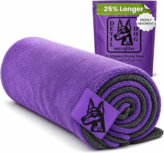 XL Car Drying Towel for Trucks – 1200 GSM Twisted Loop Microfiber, 24" x 45" Edgeless, Scratch-Free