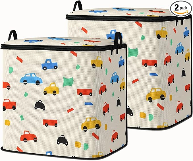 2pcs blanket storage bag for under bed,closet organizers 95L | quilt duvet sweater sheet bedding pillow clothes storage for closet,dorm moving essentials containers with portable handles