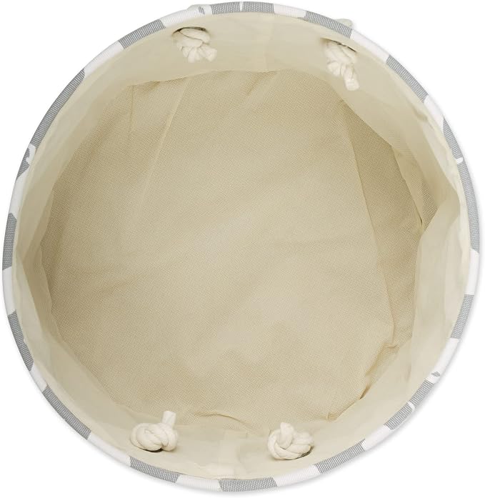 Bone Dry Pet Storage Collection Collapsible Bin, Small Round, 9x12", Gray Dog Show Print