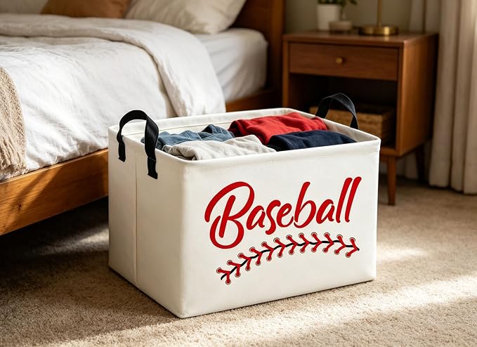 Rectangular Baskets Easter Gift Basket Empty Storage Bin Organizer Box Baseball Room Decor for Home