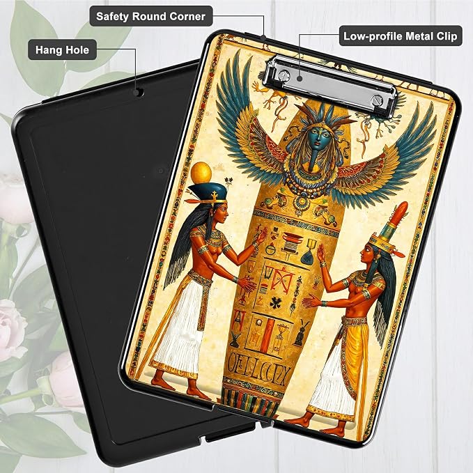 Heavy Duty Storage Clipboard, Slim Nursing Clipboard with Internal Pen Case, Portable File Organizer Case for A4 Letter Size Paper Office Medical Professionals, Man Africa