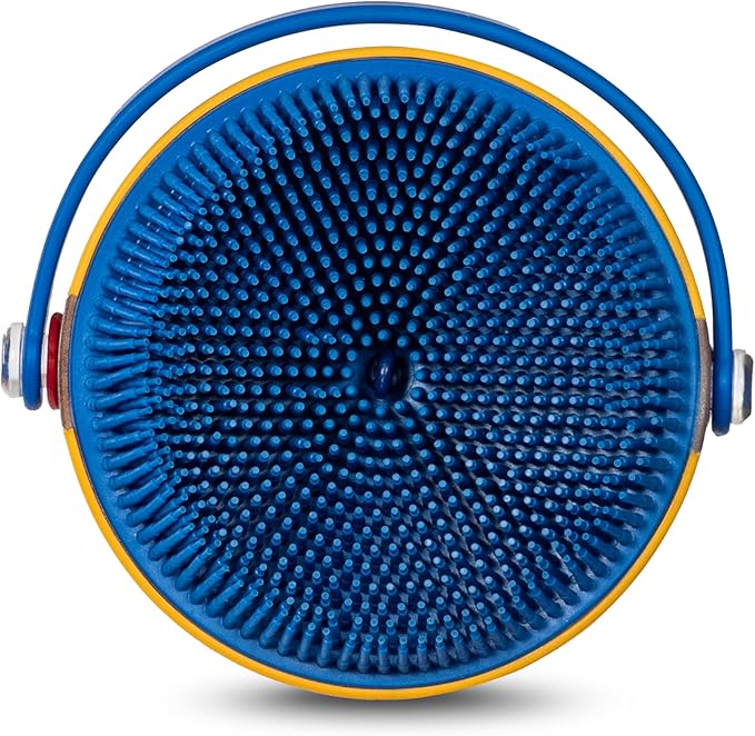 Arm & Hammer Soap Dispensing Dog Bath Brush with Baking Soda, Fill with Any Dog Shampoo, Silicone Scrubbing Nubs for Lathering & Deodorizing, Easy Grip Palm Brush for All Coat Types