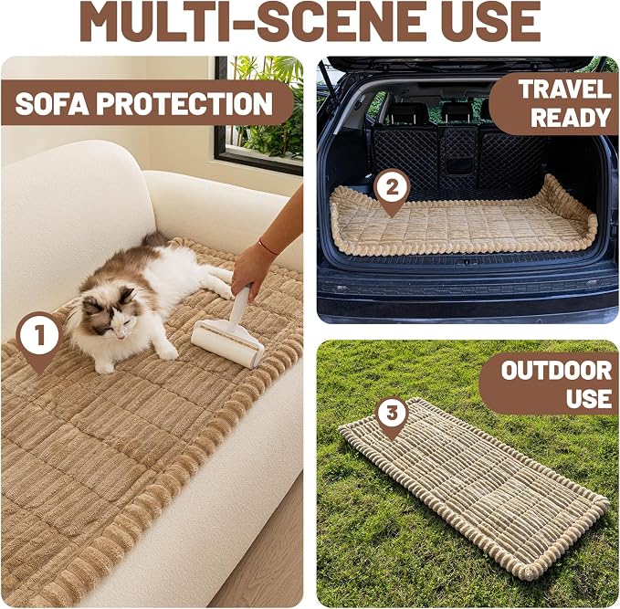 Dog Bed for Car Back Seat, Waterproof Dog Blanket for Car, Brown | Dog Bed for Car, Back Seat Dog Bed, Washable & Non-Slip Travel Pet Mat for For the Back Seat and Trunk, Fits Car, Truck & SUV