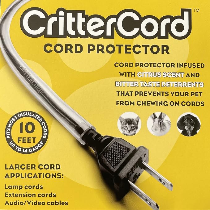 Cord Protector - CritterCord - A New Way to Protect Your Pet from Chewing Hazardous Cords