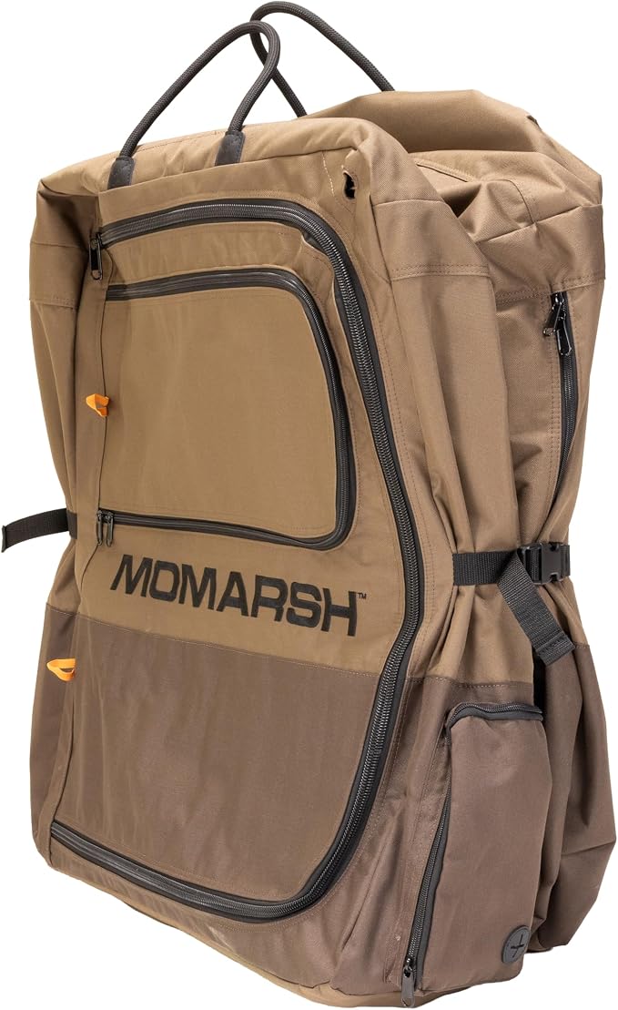 Momarsh Quick Crate | Collapsible Dog Crate for Travel & Waterfowl Hunting | Removable Padded Floor & Customizable Windows | Weather Proof Siding & Exterior Pockets for Storage