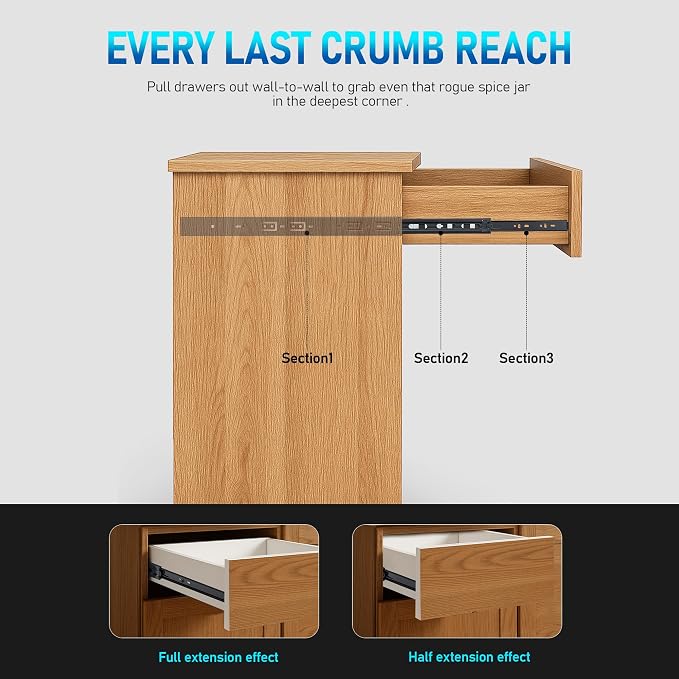 22 Inch Full Extension Drawer Slides, Heavy Duty Side Mount, 5 Pairs, Black | Soft Close Drawer Slides, Steel Ball Bearing Design, 5 Pair/10 Slides, Screws Included, Cabinet, Dresser and Toolbox Use