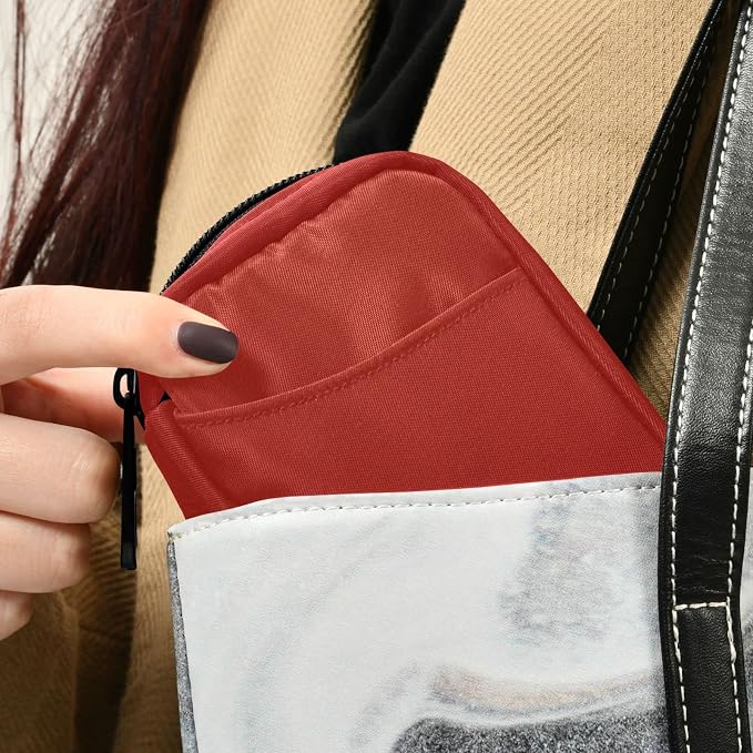 Basic Red Pill Case, Portable Weekly Pill Box Bag Container 7 Days Pill Organizer Vitamin Supplement Holder with Zipper for Travel Family Business