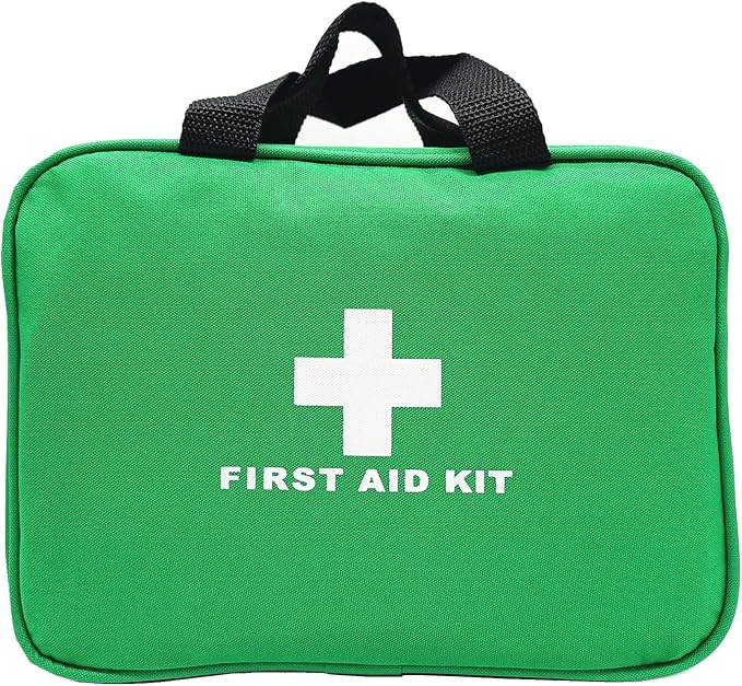 Red First Aid Bag Empty Travel Rescue Pouch First Responder Storage Medicine Emergency Bag for Car Home Office Kitchen Sports Outdoors (Green)