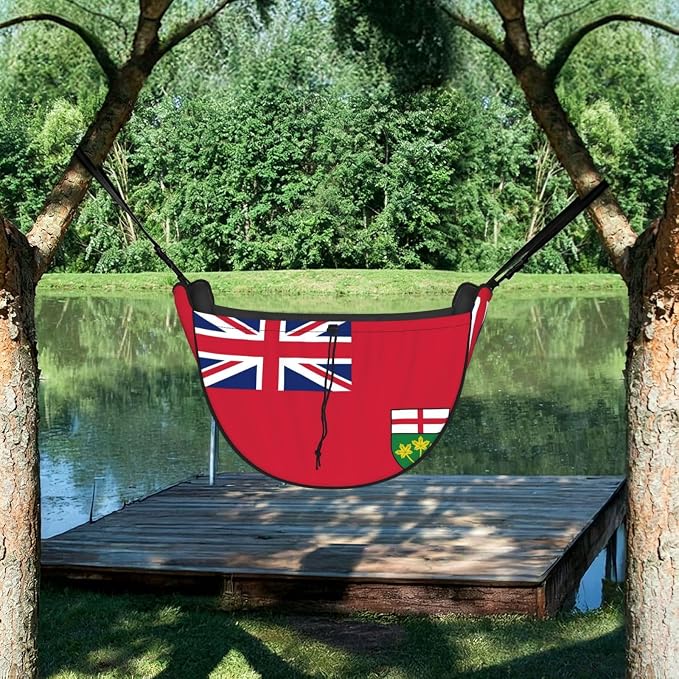 Ontario Flag Car Seat Organizer-Backseat Storage Bag for Travel | Waterproof Durable. Holds Snacks Gear Essentials. Fits Most Cars.