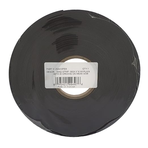 Master Magnetics Flexible Magnet Strip - One-Sided Magnetic Strip, Cuttable Magnet, 0.5" Wide, 0.06" Thick, 100 Feet, ZGN10PBX