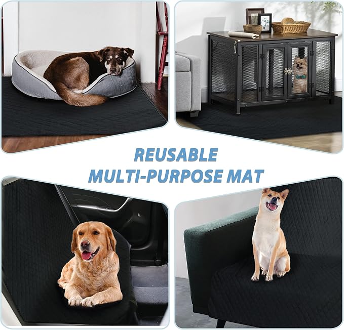 Washable Pee Pads for Dogs 48"x48" Reusable Puppy Pad Pet Training Pads, Waterproof Mat Non-Slip, Dog Pee Pad Whelping Pads Dog Mat-Playpen,Crate,Sofo,Car,Potty,Bed