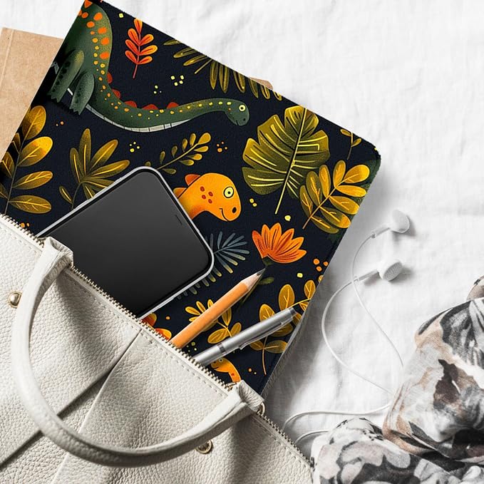 for Microsoft Surface Pro 11/10/9-13" 2024/2022 Tablet Case,Auto Wake/Sleep,Adjustable Stand Protective Cover - Cute Cartoon Dinosaur