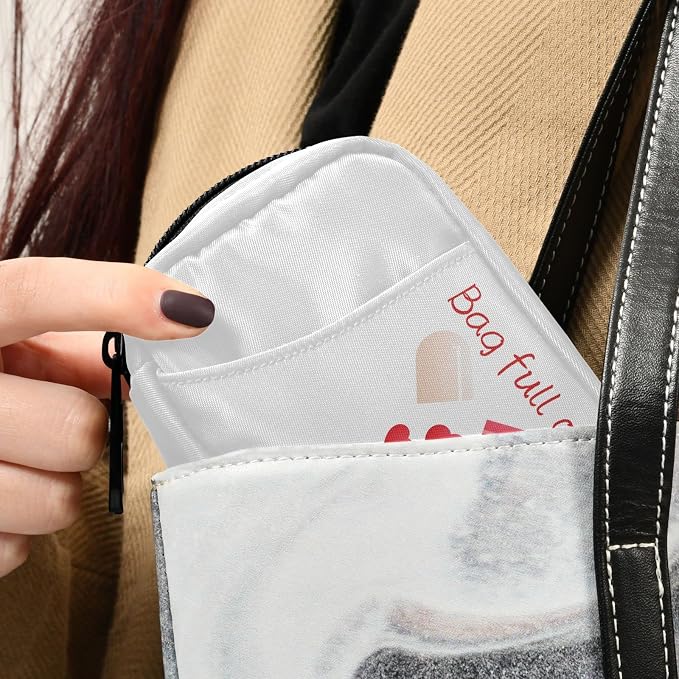 Pill Organizer Pill with Hearts Pill Box 7 Day Pill Case Bag Travel Pill Organizer Bag with Zipper Portable Weekly Case Compact Size for Vitamin Supplement Holder