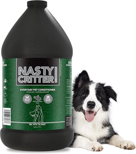 Nasty Critter! by Girl With The Dogs - Made in USA - Everyday Deep Cleaning Dog Conditioner for 8 Weeks and Up, 1 Gal